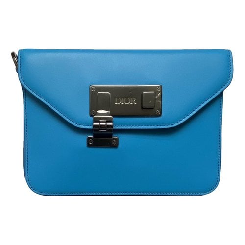 Pre-owned Dior Leather Small Bag In Blue
