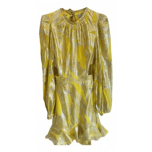 Pre-owned Rebecca Vallance Silk Mini Dress In Metallic