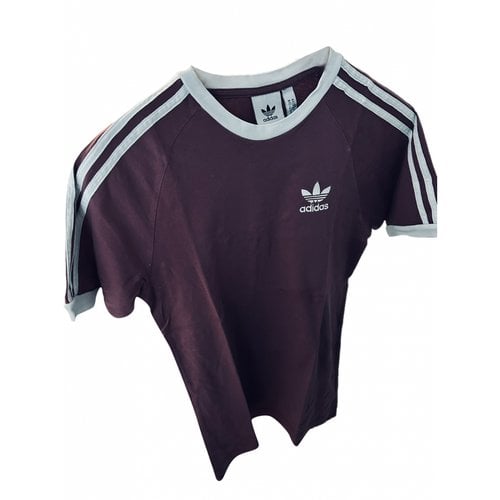 Pre-owned Adidas Originals T-shirt In Burgundy