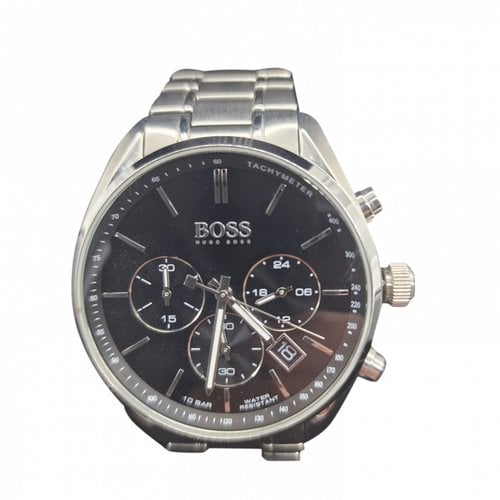 Pre-owned Hugo Boss Watch In Silver