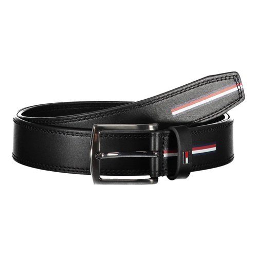 Pre-owned Tommy Hilfiger Leather Belt In Black
