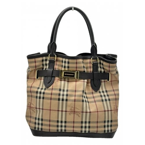 Pre-owned Burberry Leather Tote In Brown