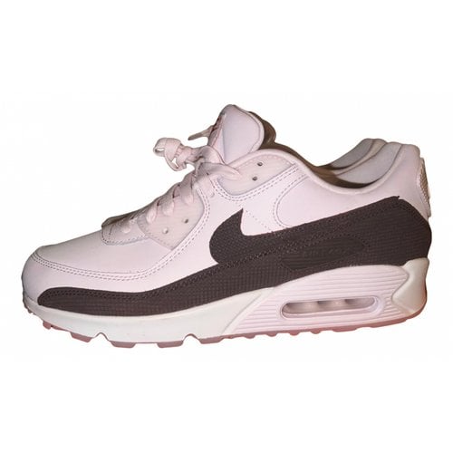 Pre-owned Nike Air Max 90 Leather Lace Ups In Pink