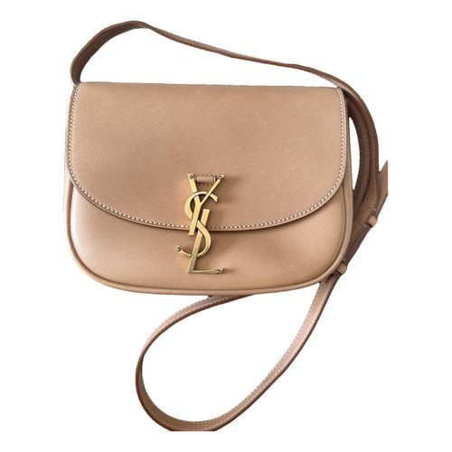 Pre-owned Saint Laurent Kaia Leather Crossbody Bag In Camel