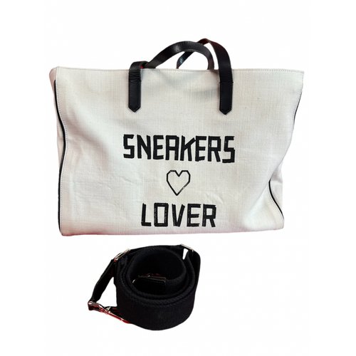 Pre-owned Golden Goose Leather Tote In White