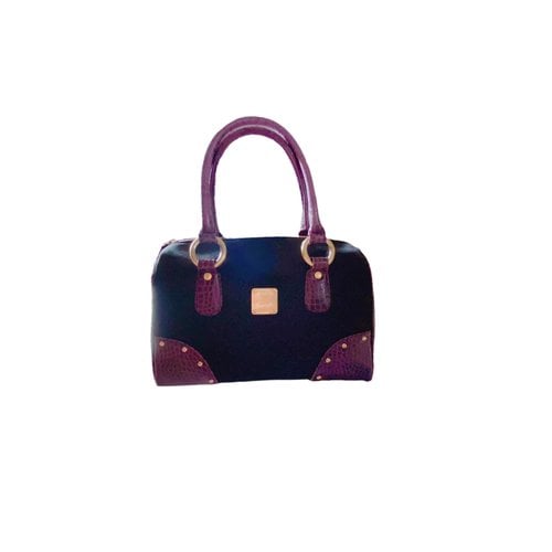 Pre-owned Mcm Boston Cloth Handbag In Purple