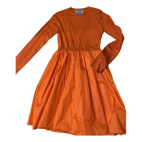 Pre-owned Prada Mini Dress In Orange