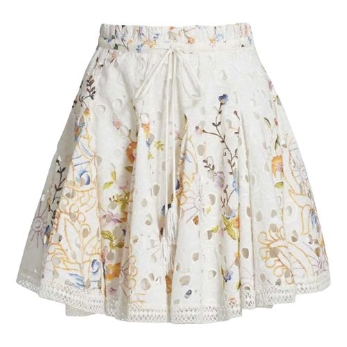 Pre-owned Hemant & Nandita Mini Skirt In Multicolour
