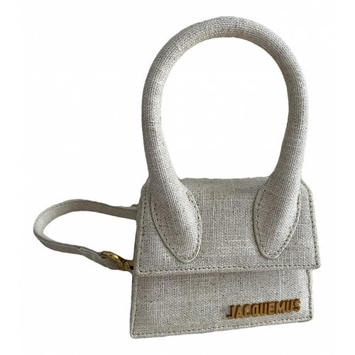 Pre-owned Jacquemus Chiquito Linen Handbag In Grey