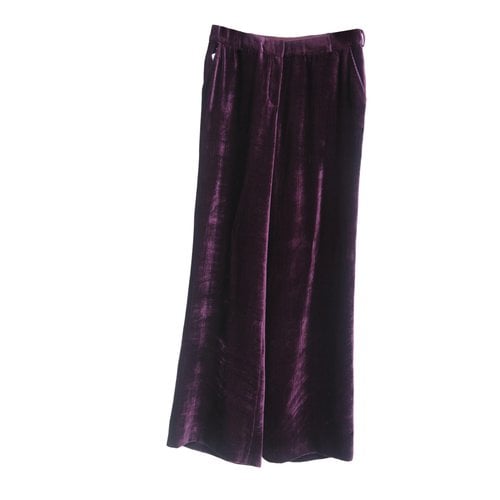 Pre-owned Dior Straight Pants In Purple