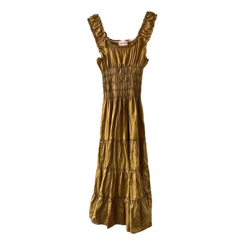 Pre-owned Lisa Says Gah Mid-length Dress In Yellow