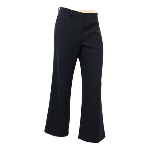 Pre-owned Calvin Klein Straight Pants In Black
