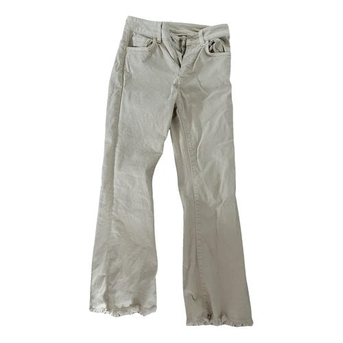 Pre-owned Pinko Short Jeans In Beige