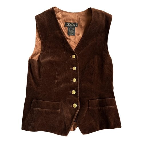 Pre-owned Escada Silk Jacket In Brown