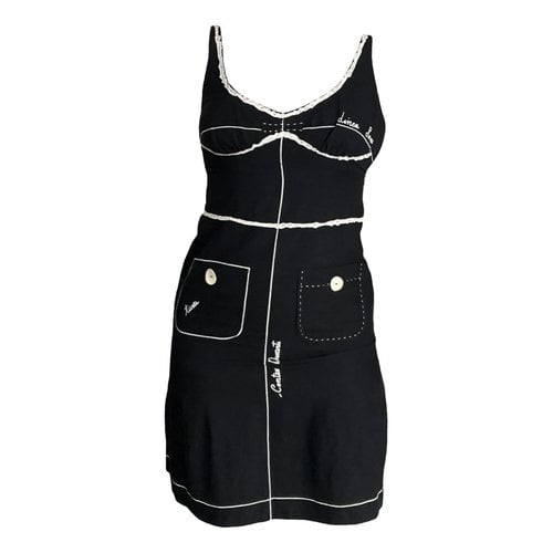 Pre-owned Moschino Cheap And Chic Linen Mini Dress In Black