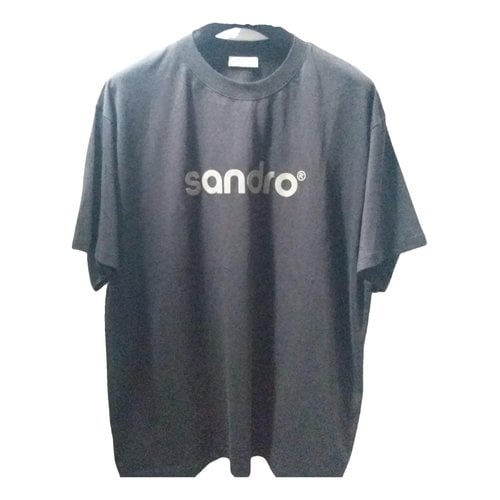 Pre-owned Sandro T-shirt In Black