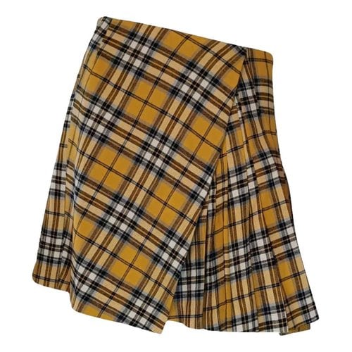 Pre-owned Maje Mini Skirt In Yellow