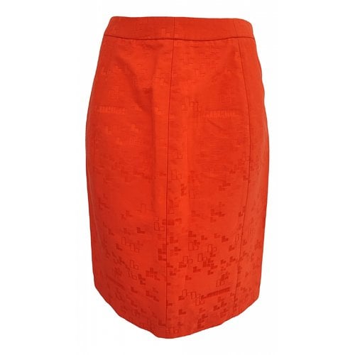 Pre-owned Loewe Silk Mid-length Skirt In Red