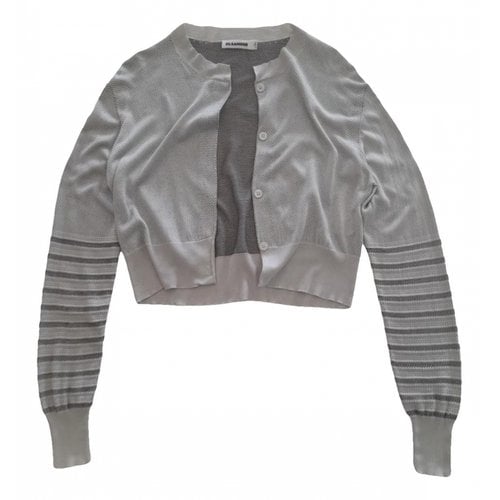 Pre-owned Jil Sander Silk Cardigan In Grey