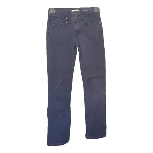 Pre-owned Burberry Straight Jeans In Navy