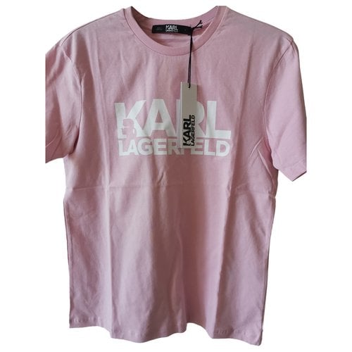 Pre-owned Karl Lagerfeld T-shirt In Pink