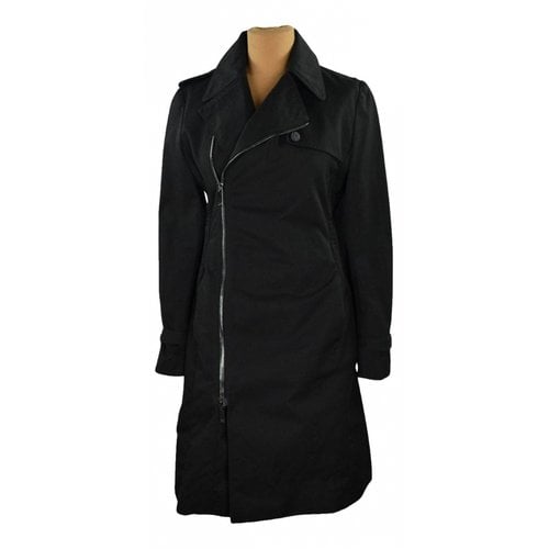 Pre-owned Karl Lagerfeld Trench Coat In Black