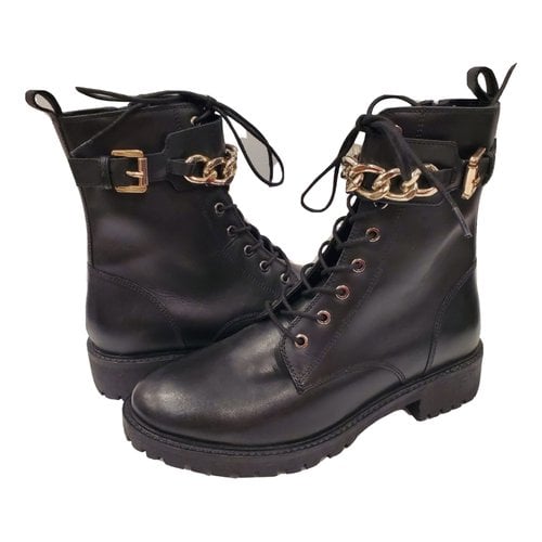 Pre-owned Geox Leather Boots In Black