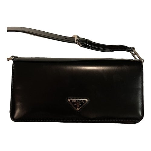 Pre-owned Prada Patent Leather Handbag In Black