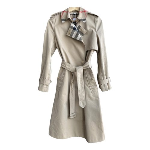 Pre-owned Burberry Trench Coat In Camel