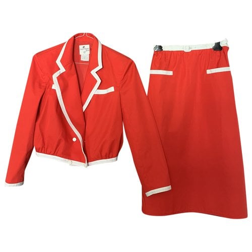 Pre-owned Courrèges Skirt Suit In Red