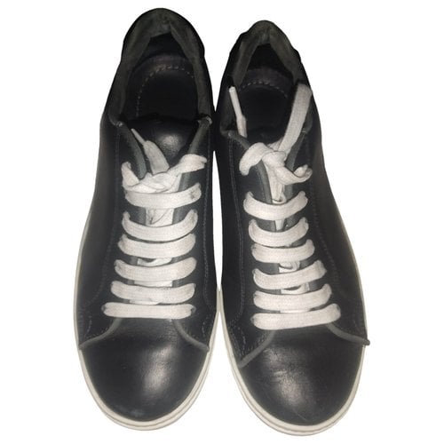 Pre-owned Church's Leather Trainers In Black