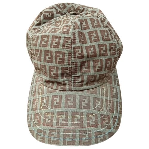 Pre-owned Fendi Cloth Cap In Brown