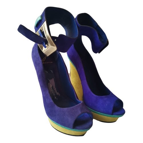 Pre-owned Brian Atwood Leather Heels In Blue