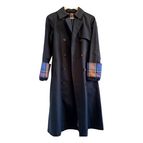 Pre-owned Jw Anderson Trench Coat In Navy