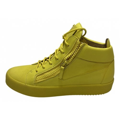 Pre-owned Giuseppe Zanotti Leather High Trainers In Yellow