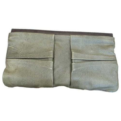 Pre-owned Jil Sander Leather Clutch Bag In Brown