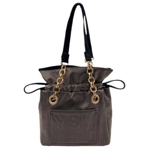 Pre-owned Saint Laurent Cloth Handbag In Gold