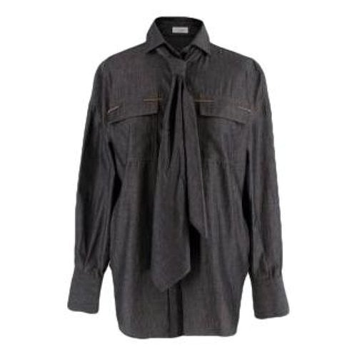 Pre-owned Brunello Cucinelli Top In Grey