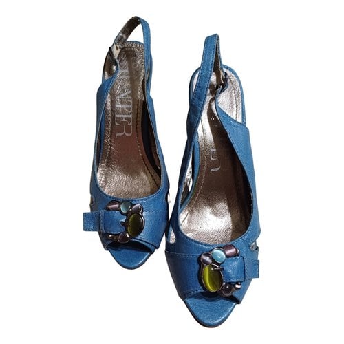 Pre-owned Hunter Leather Heels In Blue