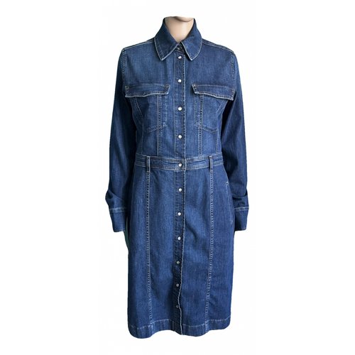 Pre-owned 7 For All Mankind Mid-length Dress In Blue