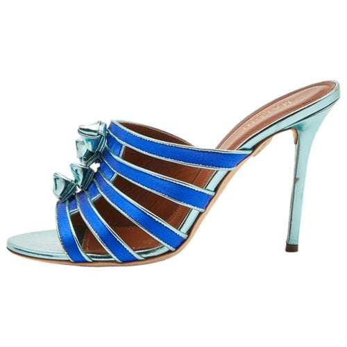 Pre-owned Malone Souliers Leather Sandal In Blue