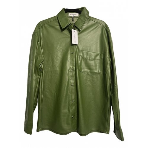 Pre-owned Weworewhat Vegan Leather Jacket In Green