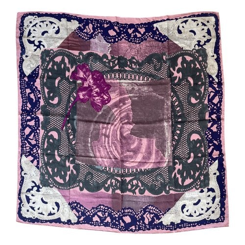 Pre-owned Christian Lacroix Silk Neckerchief In Pink