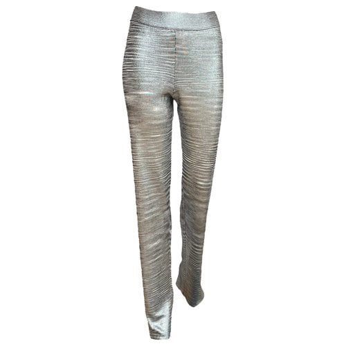 Pre-owned Missoni Trousers In Silver