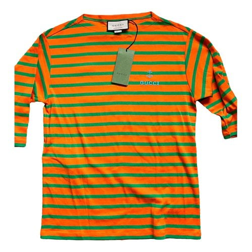 Pre-owned Gucci T-shirt In Orange