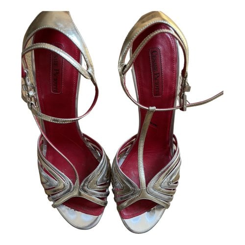 Pre-owned Cesare Paciotti Leather Sandals In Gold