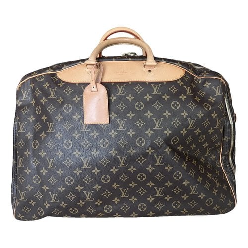 Pre-owned Louis Vuitton Alizé Leather Travel Bag In Brown