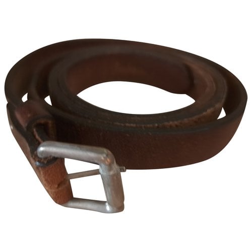 Pre-owned Cobra Society Leather Belt In Brown