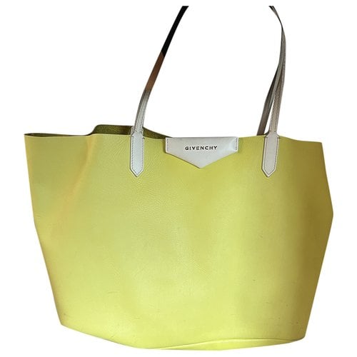 Pre-owned Givenchy Leather Handbag In Yellow