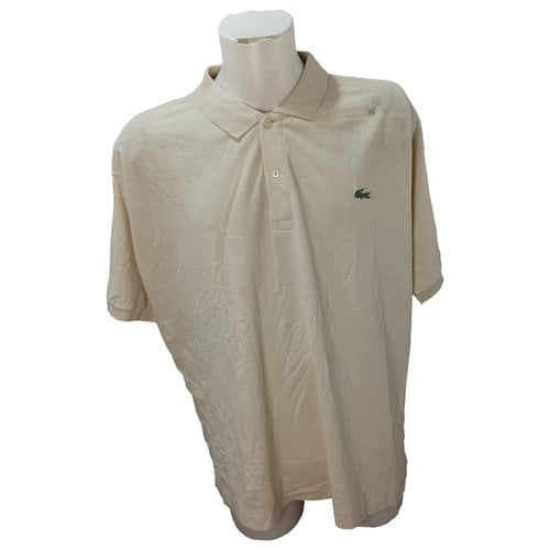 Pre-owned Lacoste Polo Shirt In Beige